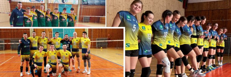Koláž družstiev VO AC UNIZA Žilina – chlapci, muži a dievčatá v klubových dresoch